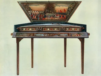Dulcimer fra det syttende århundre fra H. Boddingtons samling, 1948