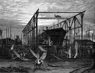 Verft på Tyne, c1880