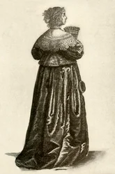 Viser kjolen til en engelsk gentlewoman, 1640, 1937.