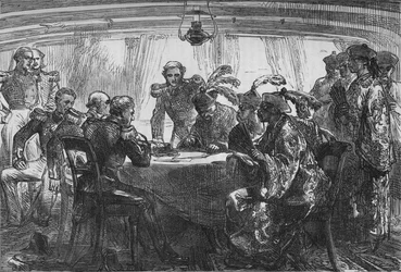 Signering av Nankin-traktaten, c1880