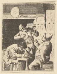 Sanger står mellom to røykere, 1610-85.