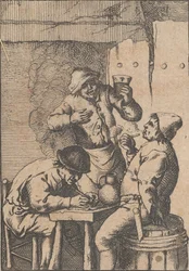 Sanger står mellom to røykere, 1610-85.