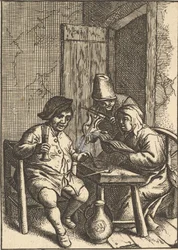 Syngende par og fiolin, 1610-85.