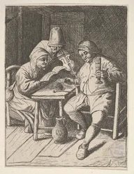 Syngende par og fiolin, 1610-85.
