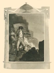 Sir Sidney Smith forsvarer bruddet ved Acre, 1799, 1816.