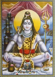 Sittende Shiva-bilde, Rishikesh, India