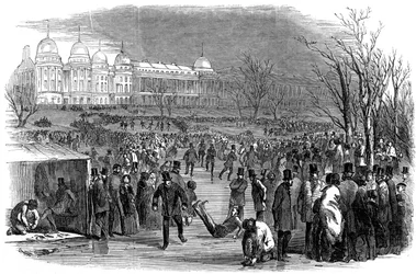 Skating i Regents Park, 1850