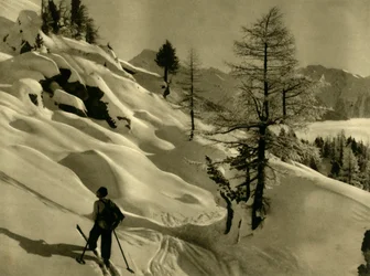 Ski på Ankogel, Østerrike, c1935.