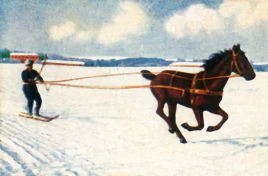 Skijöring i Sverige, c1928.