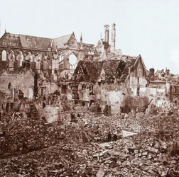 Soissons katedral, Soissons, Nord-Frankrike, c1914-c1918.