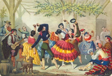 Spanske dansere, midten av 1800-tallet