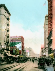 Spring Street, Los Angeles, California, USA, ca 1900-tallet