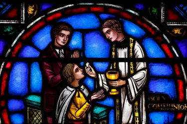 St Barths kirke - Glassmaleri - Nattverd, New York, USA