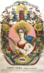 St Cecilia eller Cecile, legendarisk romersk martyr, 1800-tallet
