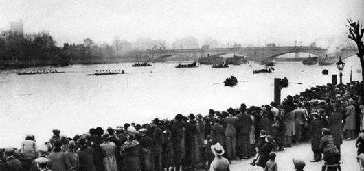 Start av Oxford og Cambridge Boat Race, London, 1926-1927