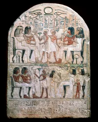 Steinstele med relieff, gammel egyptisk, 156 f.Kr