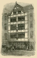 Gatefronten til Crosby Hall, c1872.