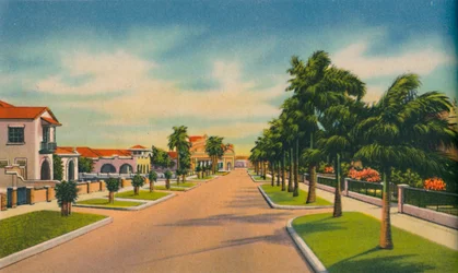 Gate i et boligområde, Barranquilla, ca. 1940-tallet