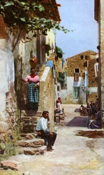 Gatebilde, Taormina, Sicilia, Italia, c1923