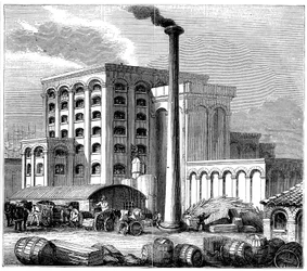 Sukkerraffineriet, Southampton, England, som åpnet i 1851
