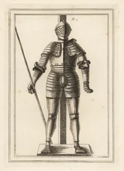 rustning laget for kong Henry VIII i en alder av 18 i Tower of London