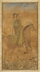 Sultan Abdullah Qutb Shah 1614-74 på hesteryggen, ca. 1635.