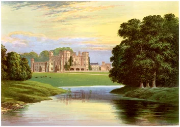 Sundorne Castle, nær Shrewsbury, Shropshire, hjemmet til Corbet-Pigott-familien, c1880