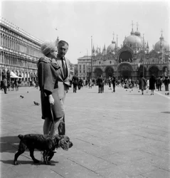 SKUESPILLEREN STEWART GRANGER I VENICE - 195?