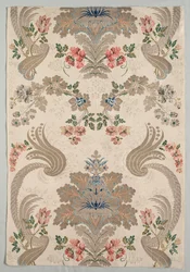 Taft, brokadert, 1700-1750.