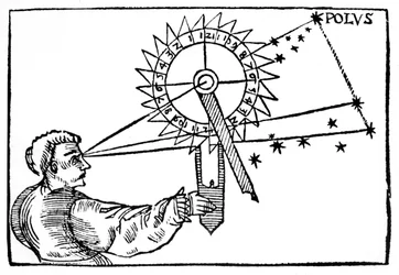 Forteller tid om natten ved hjelp av en nattlig, 1539
