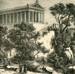 Poseidon-tempelet i Kalauna, 1890.