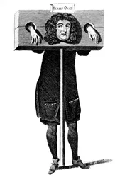 Testis Ovat, Titus Oates in the pillory, 1600-tallet c1905
