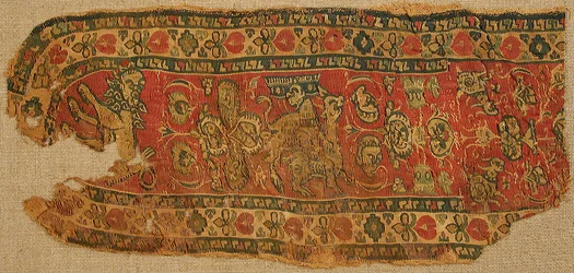 Tekstilfragment, bysantinsk, 8.-9. århundre.