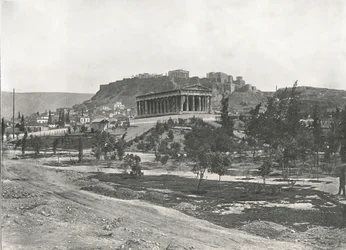 Agora og Akropolis, Athen, Hellas, 1895.