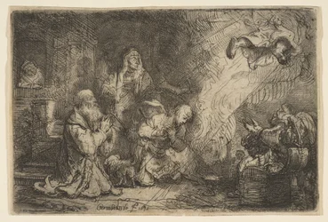 Engelen som forlater familien til Tobias, 1641.