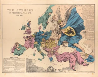 Hevneren: Et allegorisk krigskart for 1877, 1876-1877