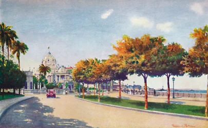 Den vakre Beira Mar Drive - nærmer seg det storslåtte Monroe Palace, 1914
