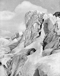 Bernina Range, Alpene, tidlig på 1900-tallet