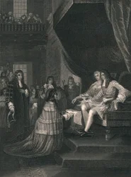 Bill of Rights presentert til William og Mary, 1689, midten av 1800-tallet.