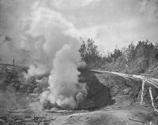 The Black Growler, Norris Geyser Basin, Yellowstone Park, Montana, USA, c1900.