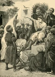 Gutten Cyrus spiller kongen, 1890.