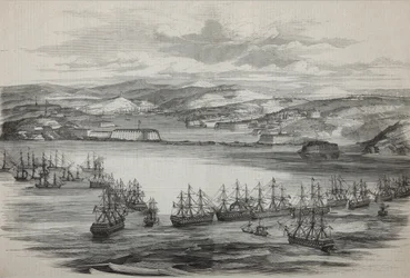 Den britisk-franske skvadronen i Sevastopol, ca 1855