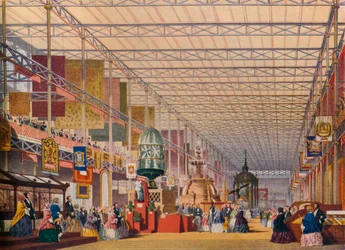 The British Nave på den store utstillingen i 1851, The Crystal Palace, c1854