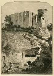 Falaise-slottet og Arlette-fontenen, 1890.