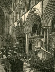 The Choir of Worcester Cathedral, 1898.