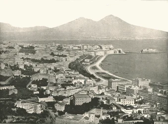 Byen, bukten og Vesuv, Napoli, Italia, 1895.