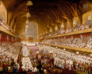 «Kong Georg IVs kroningsbankett i Westminster Hall», 1821