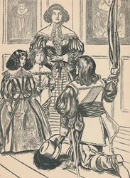 Grevinnen mottar bannerne, c1907