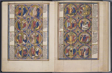 Skapelsen. Bible moralisée Codex Vindobonensis 2554, ca 1250