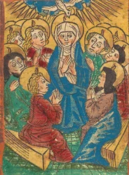 Den hellige ånds nedstigning, ca. 1490.